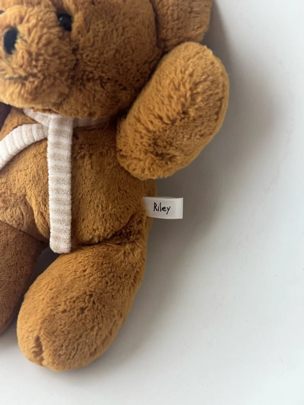 Aurora World Riley Teddy Bear With Striped Scarf Plush Stuffed Animal 8”